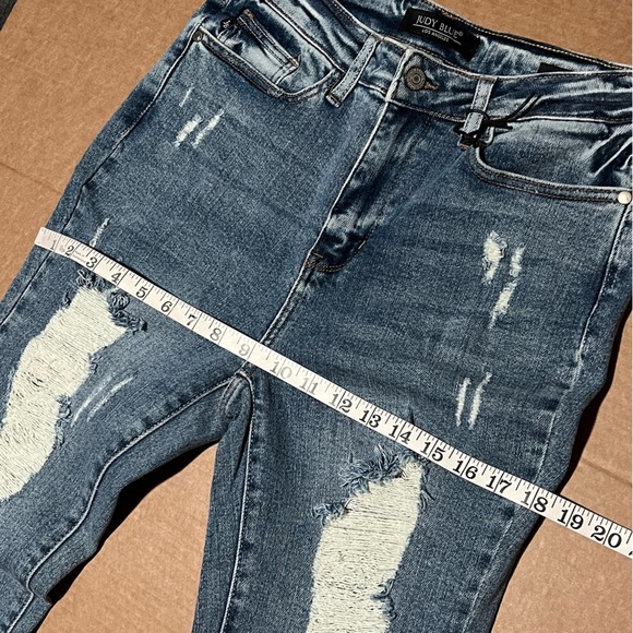 Judy Blue High Waist Distressed Flare Jeans, size 9/29 NWOT - Picture 9 of 14